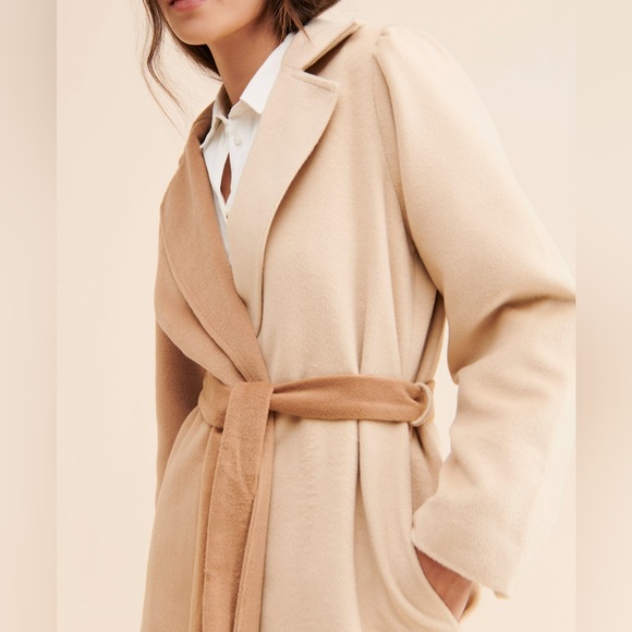 Anthropologie Du Paradis Two Tone Oversized Overcoat - Picture 3 of 5
